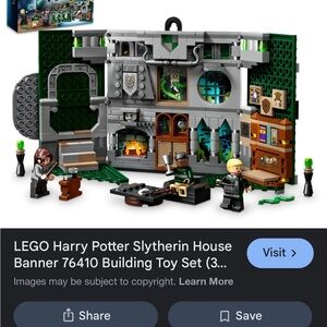💚LEGO Slytherin House Banner Set with Green and Gray🖤